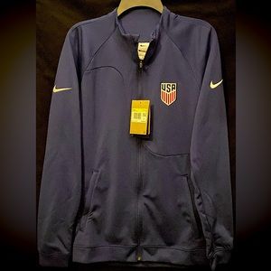 Nike U.S. Academy Pro Mens Dri-FIT Full Zip Soccer Jacket Size L Navy DH4752-421